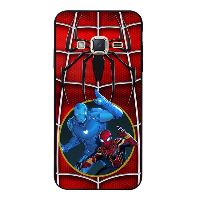 Samsung Galaxy A3 A5 A7 A8 J1 Ace J2 J3 J5 J7 2015 2016 Mechanical Spiderman Soft Silicon Black TPU Case