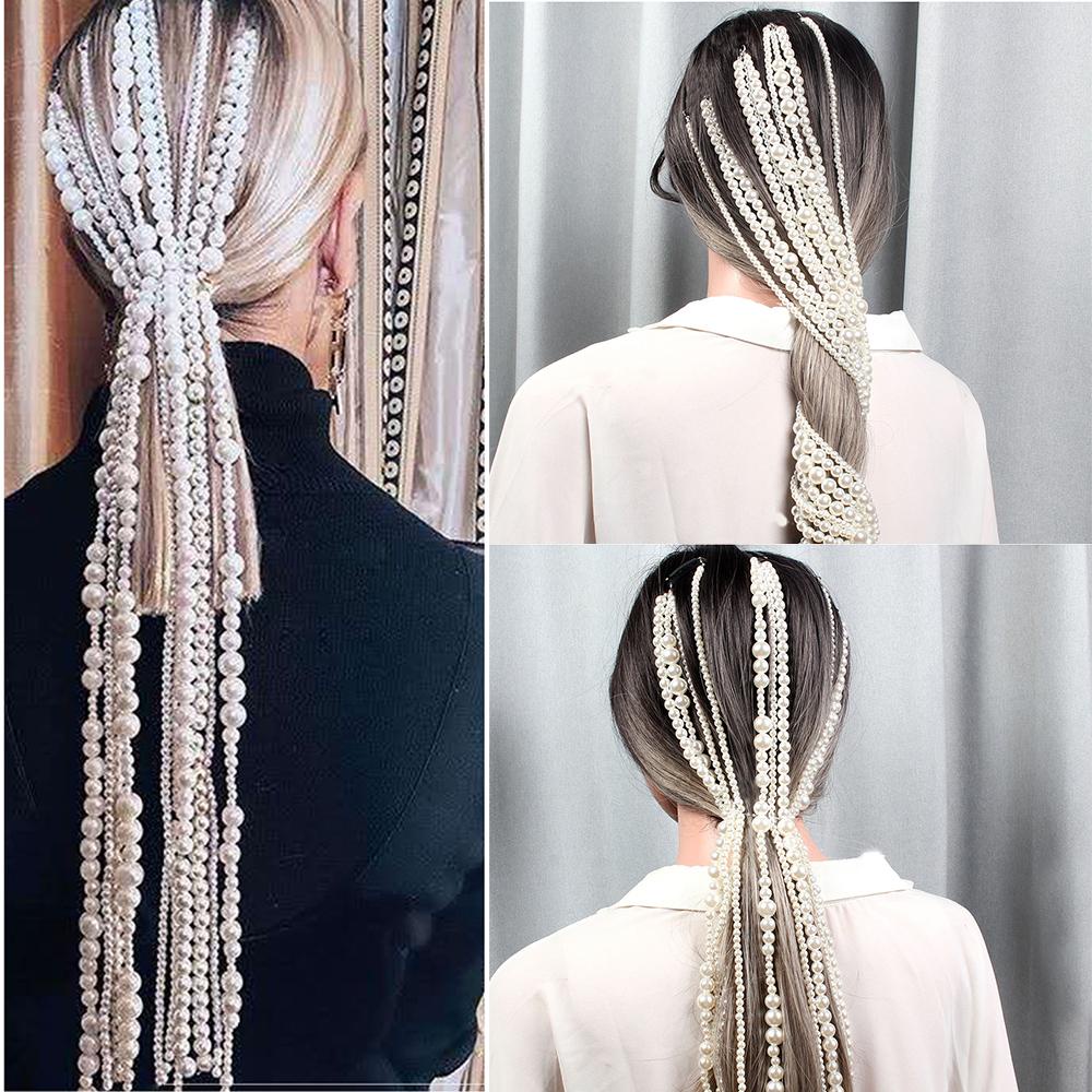 ANEMONE Tóc Giả Tua Rua Dài Kiểu Boho Thời Trang Cho Cô Dâu