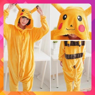 Bộ đồ thú Pikachu pijama bông - Hình thật