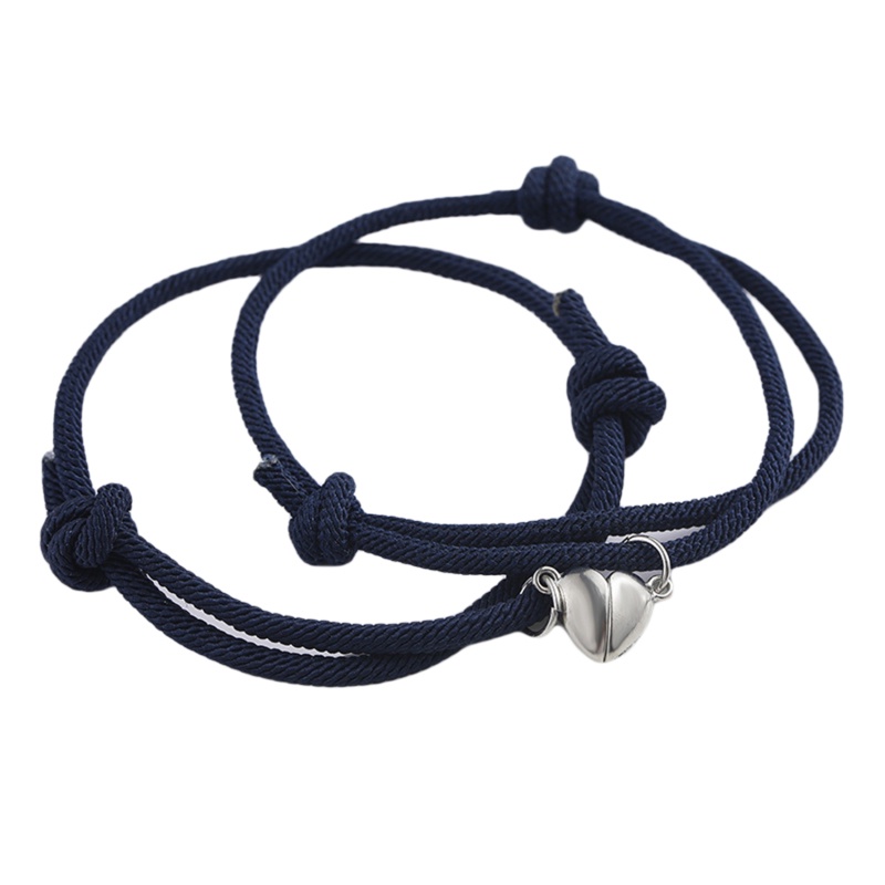 1 Cặp Vòng Tay Bện Dây Thừng Khoá Nam Châm Cho Cặp Đôi