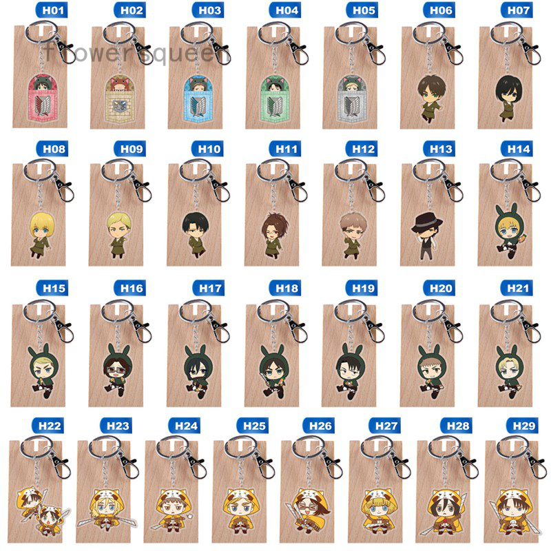 flowersqueen Móc Khóa Hình Anime Attack On Titan Dễ Thương