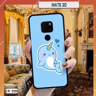 Ốp lưng nhám in hình 3D Huawei Mate 20