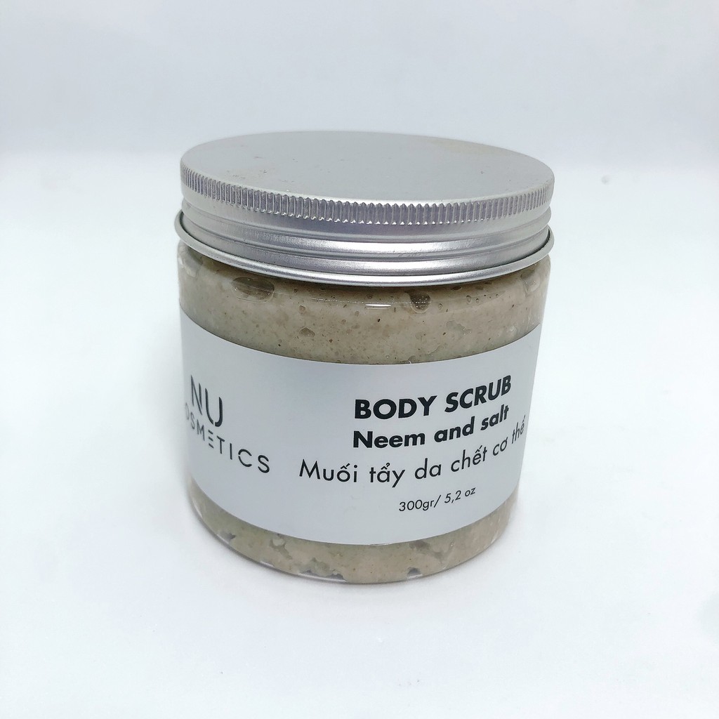 Tẩy tế bào chết muối biển bột neem scrub dầu dừa NU.Cosmetics Handmade