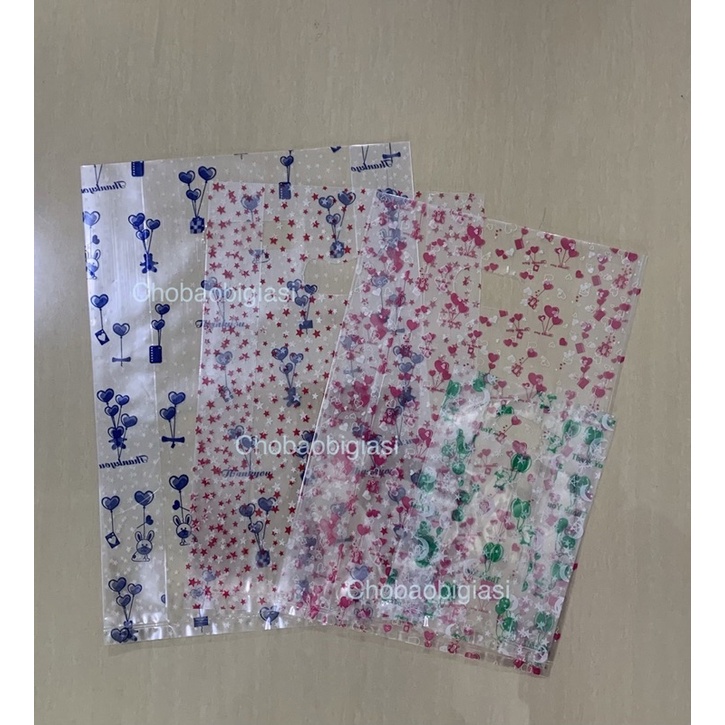 {Giá sỉ 10kg/size} Túi PP hột xoài in 2 màu, túi PP in hình, hàng đẹp, chọn họa tiết Ngẫu Nhiên (sp y hình)