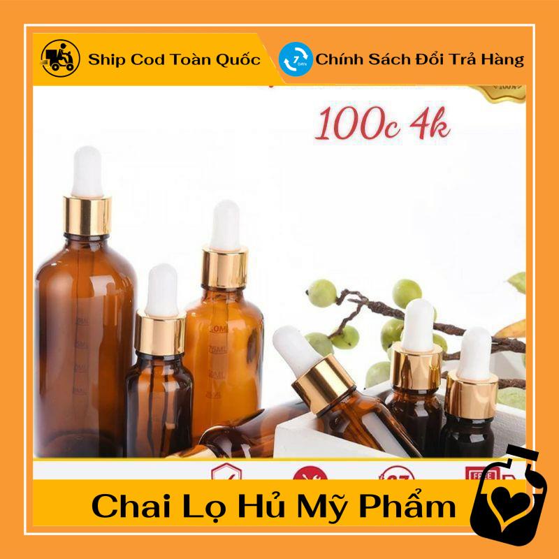 Lọ Chiết Serum ❤ TOP GIÁ RẺ ❤ [30ml] Lọ đựng tinh dầu bóp giọt khoen vàng rỗng chiết mỹ phẩm ,Xưởng Chai Lọ