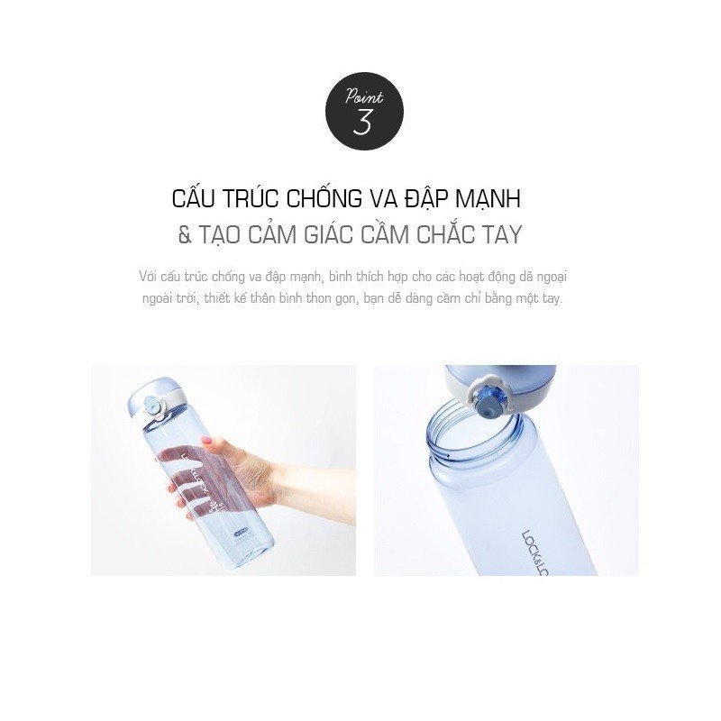 Bình Đựng Nước nhựa Tritan Lock&Lock One Touch Bottle 500ml ABF645