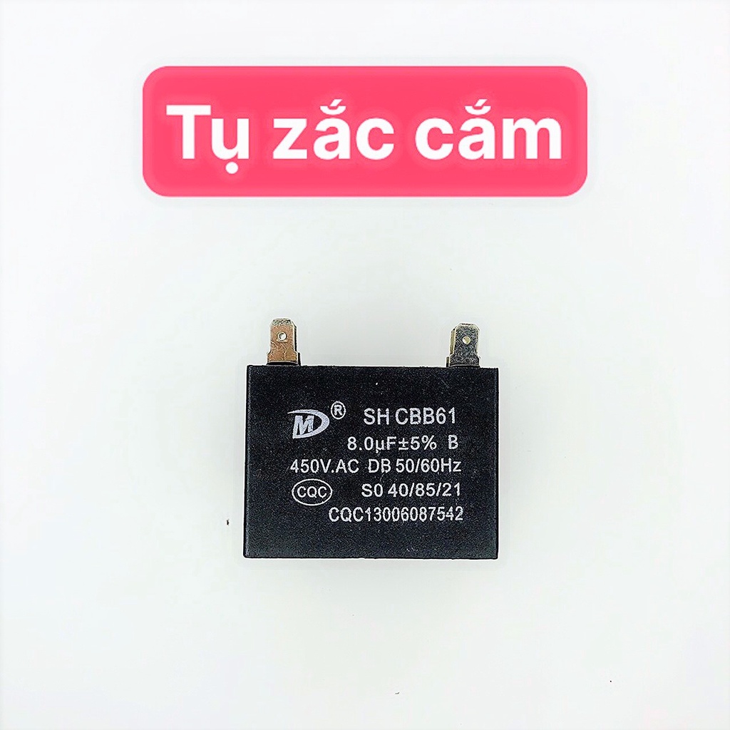 Tụ quạt điều hòa (máy lạnh) từ 1.0µF - 8µF (loại dây nối, zắc cắm)