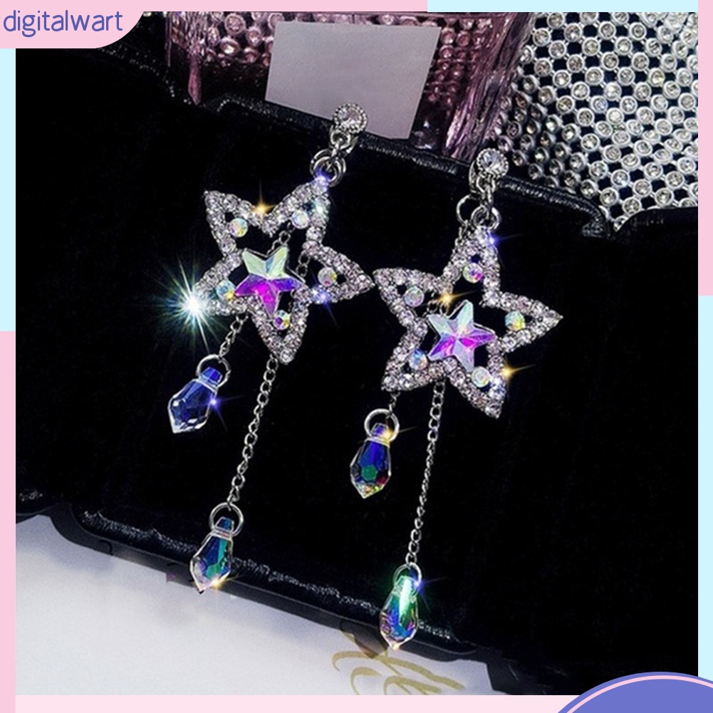 Khuyên tai ngôi sao đính đá lấp lánh