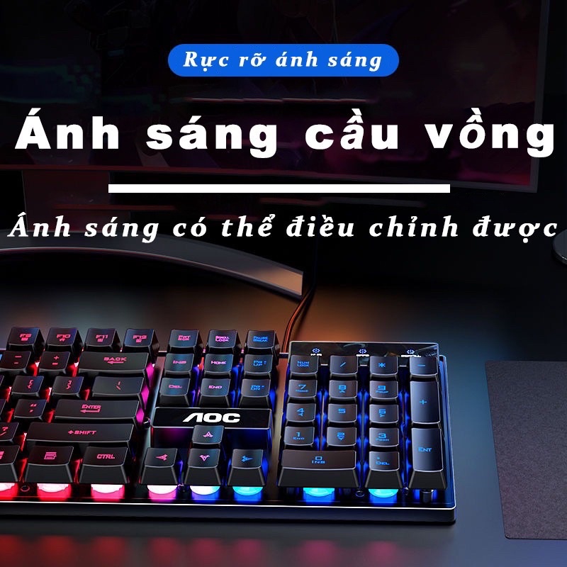 Bàn Phím Giả Cơ Gaming  KB121 Cao Cấp , Có Đèn Led Phím Nhạy Êm  Cảm Giác chơi  game  cực Đã