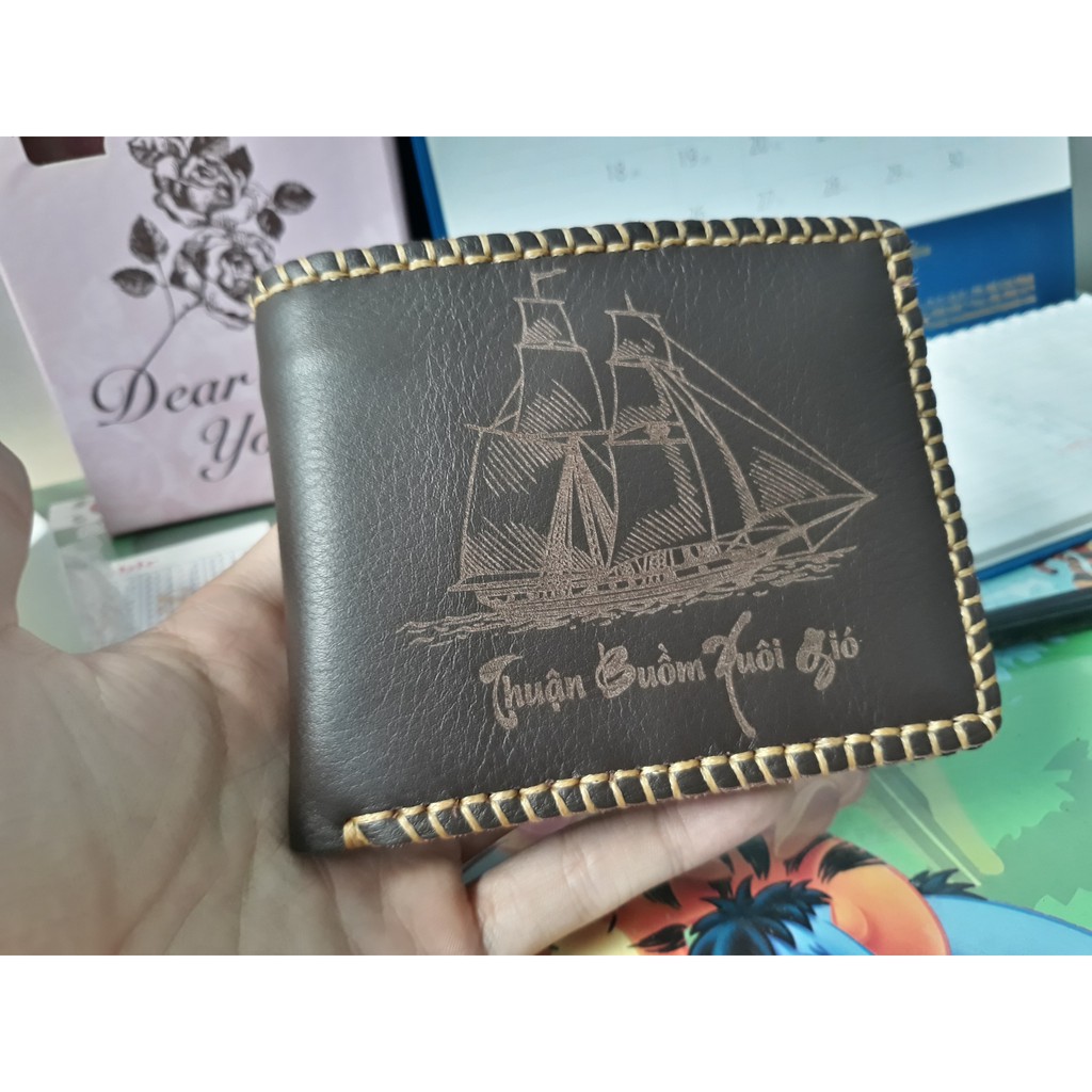 Bóp Da, Ví Da Khắc Tên Theo Yêu Cầu