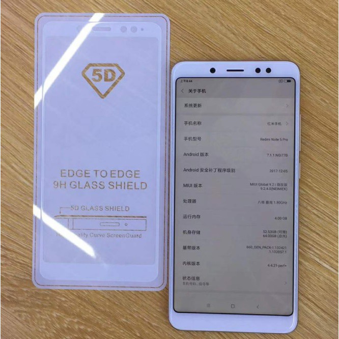 Xiaomi Redmi Note 5 - Cường Lực 5D Full Màn Hình