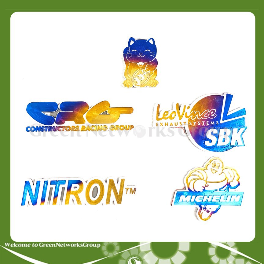 Tem titan trang trí xe máy (Mèo May mắn , CRG, Leovince, Nitron, Michelin) Greennetworks