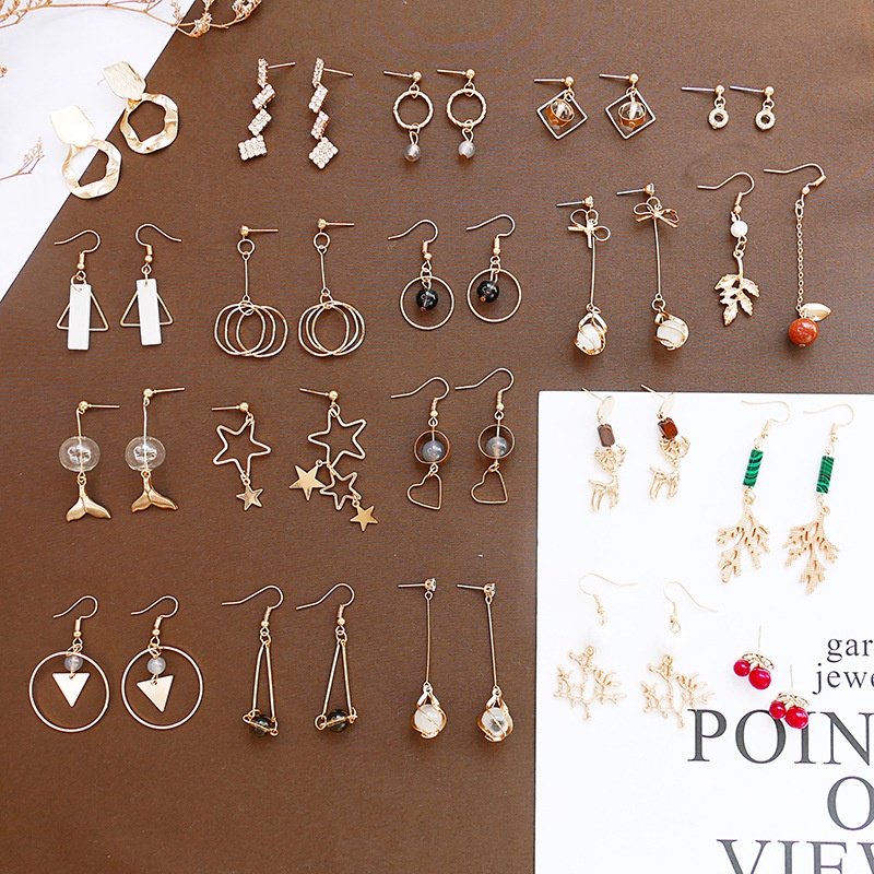 Khuyên Tai Hình Học Đơn Giản Thời Trang Hàn Quốc Quyến Rũ Cho Nữ