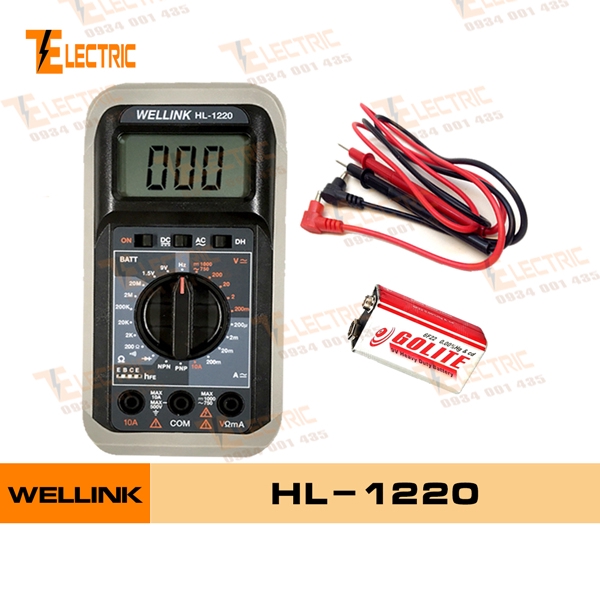 WELLINK HL - 1220 Đồng Hồ Đo Điện Vạn Năng Điện Tử Wellink HL 1220