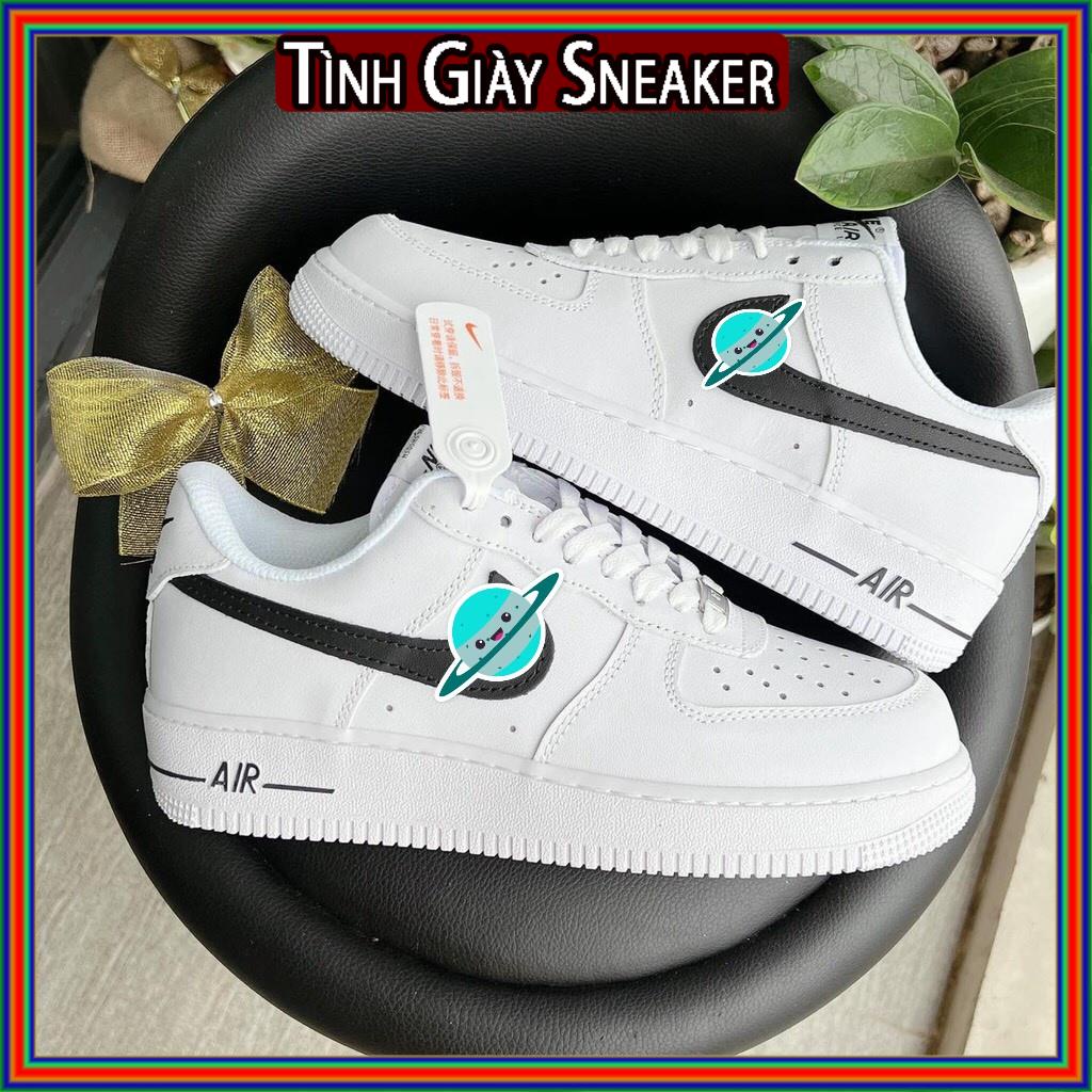Giày 𝐀𝐅𝟏_nike Trắng vêt đen , giày thể thao sneaker nam nữ air force 1 vệt đen bản đẹp