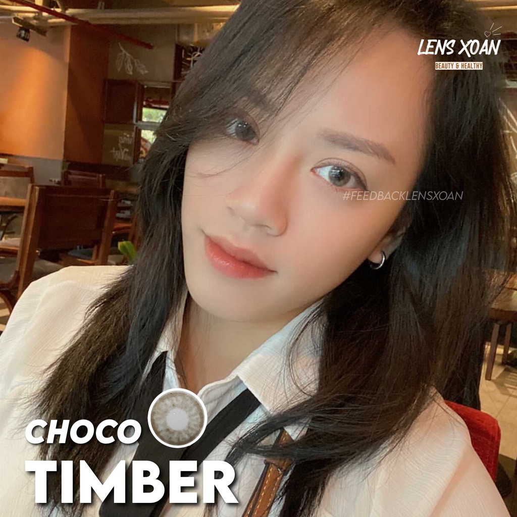 ÁP TRÒNG TIMBER CHOCO ( LENS XOẮN): CHOCO SỮA KHÔNG VIỀN