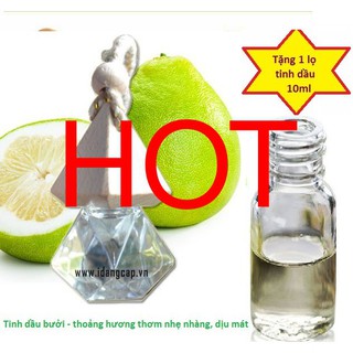 Tinh dầu treo xe Hương Hoa Hồng cao cấp_100% tự nhiên_Tặng 1 lọ tinh dầu 10ml