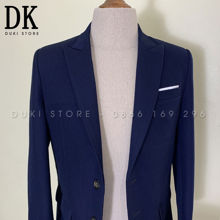 Bộ vest nam màu xanh than đẹp - DUKI STORE
