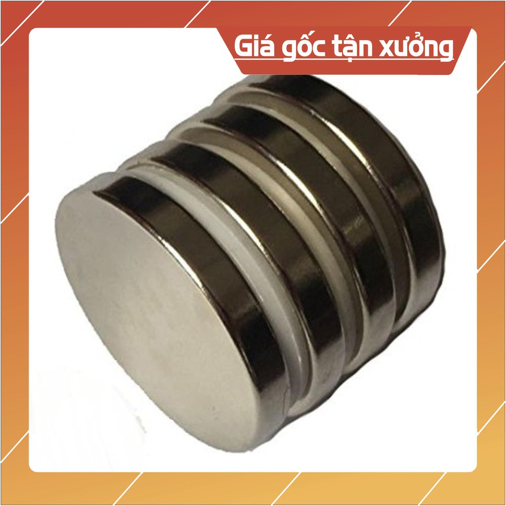 [Xả Kho] Nam châm viên 50x5mm, loại nam châm trắng đất hiếm lực hút siêu mạnh, cẩn thận khi sử dụng.