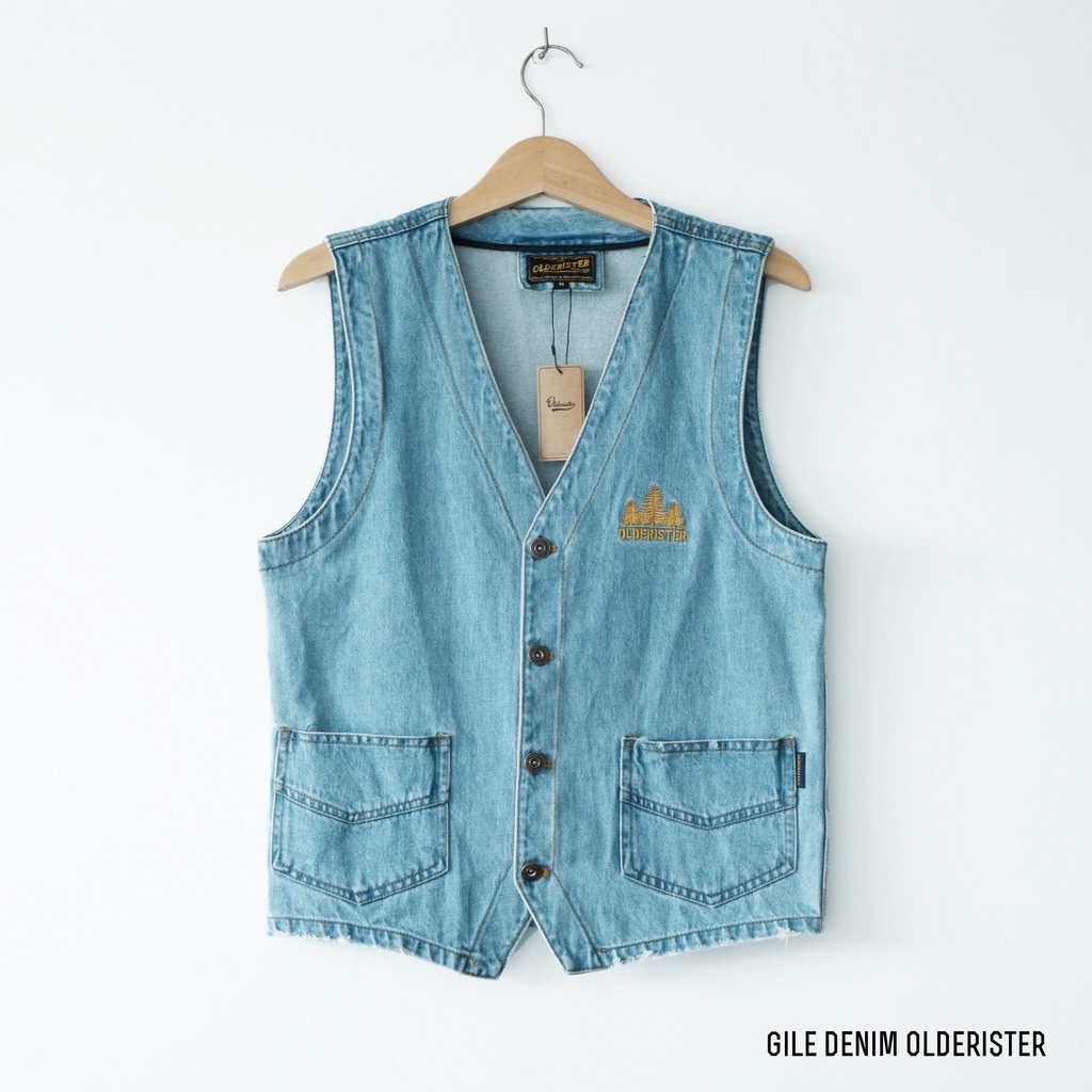 [Sale xả hàng đổi mẫu] Gile Denim Olderister