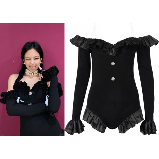 Bodysuit đen giống Jennie Blackpink ( loại 2)