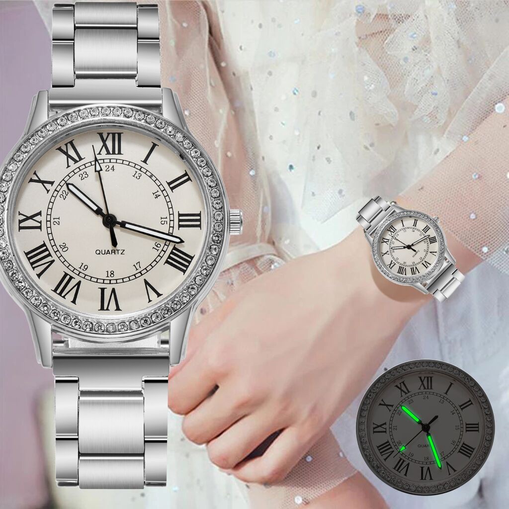Đồng hồ nữ đẹp chính hãng D-ZINER NT05 dây thép mặt tròn thời trang cao cấp - LINDO