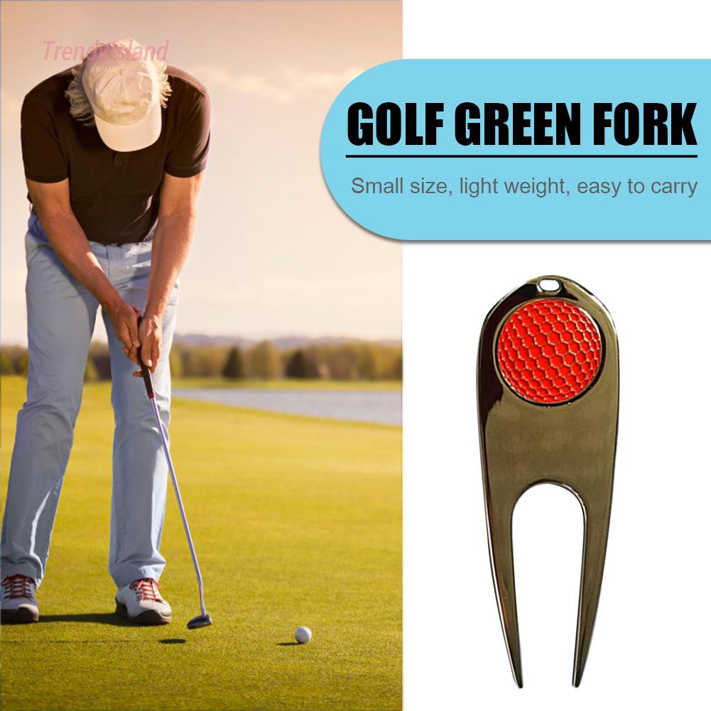 Pitch Cleaner Pitchfork with Golf Marker Multifunctional Golf Divot Repair Tools Golf Accessories