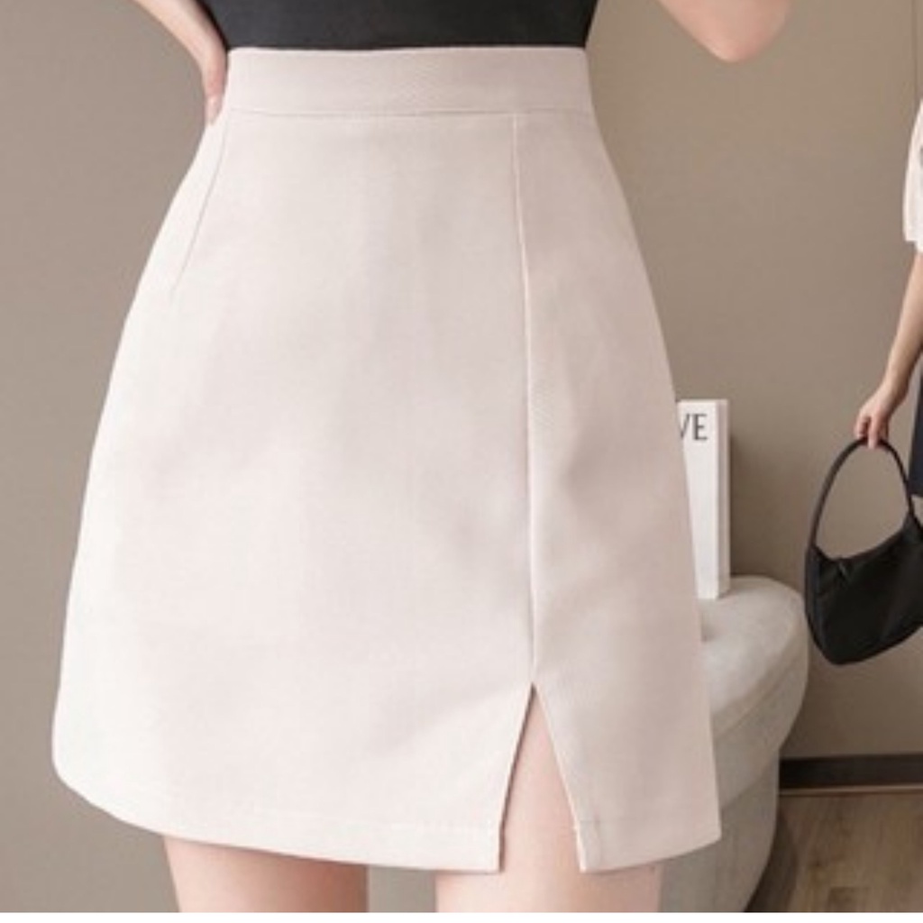 Chân Váy chữ A ngắn lưng cao xẻ tà MADELA 2 lớp dày dặn, Váy chữ A ngắn công sở xẻ tà  phong cách Hàn Quố | BigBuy360 - bigbuy360.vn