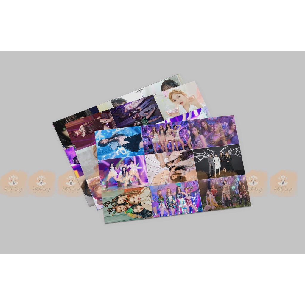 Set 18 tấm card/photocard idol Kpop Blackpink, BTS, Aespa, Itzy, IU, Everglow decan dán chất lượng cao hàng đẹp