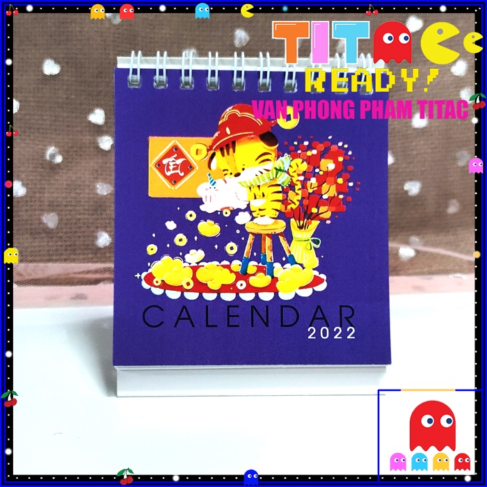 Lịch để bàn mini, lịch bỏ túi (pocket calendar) - Lịch Việt Nam 2022 có ngày âm lịch năm con hổ