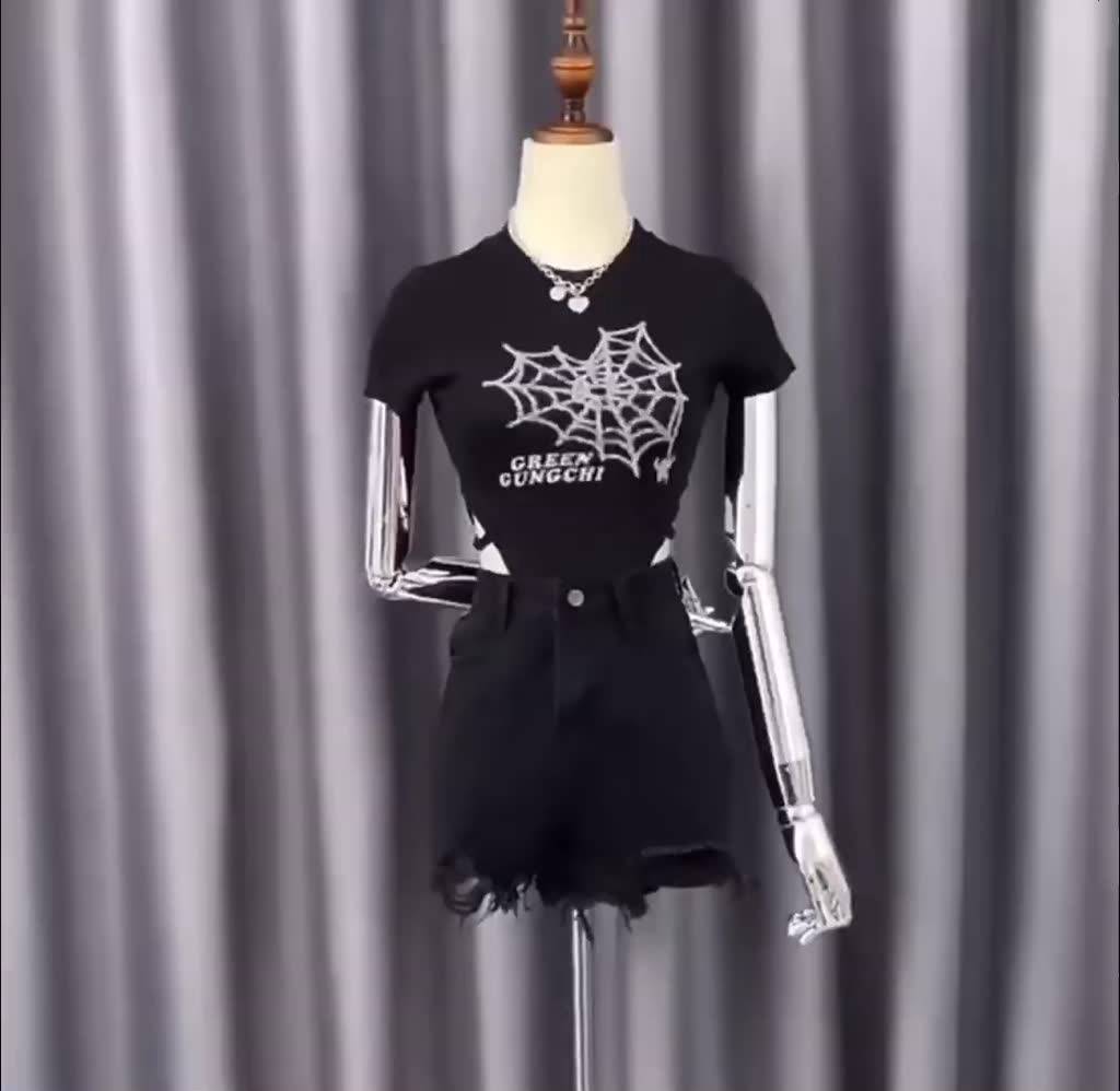 áo Bodysuit khoét eo sexy in hình 🕸🕷 - Kèm ảnh thật - hình in sắc nét, vải xịn mịn | BigBuy360 - bigbuy360.vn