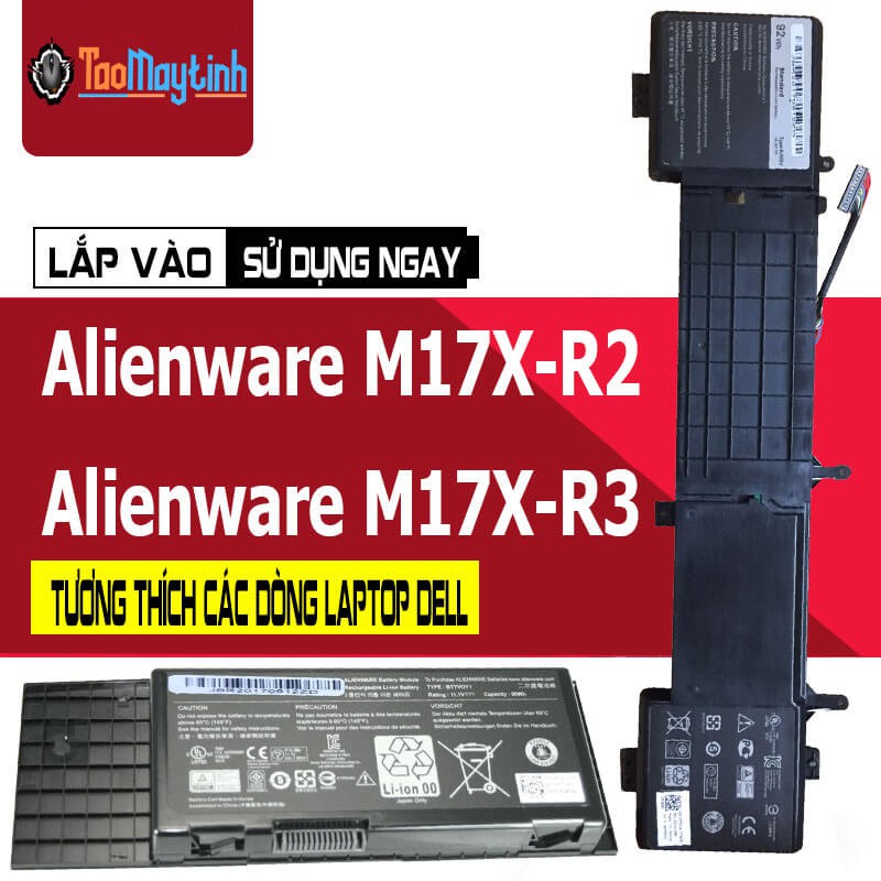 Pin Laptop Dell Alienware M17X-R2 - Pin Laptop Dell Alienware M17X-R3