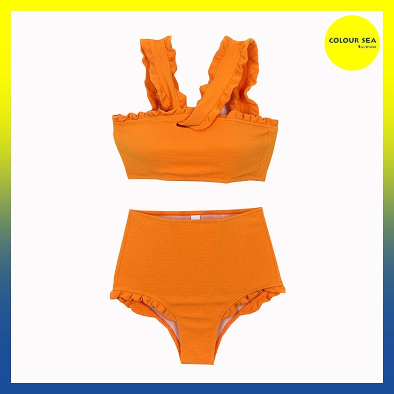 Bikini Vàng Cam 2 mảnh cạp cao (hàng quãng châu)