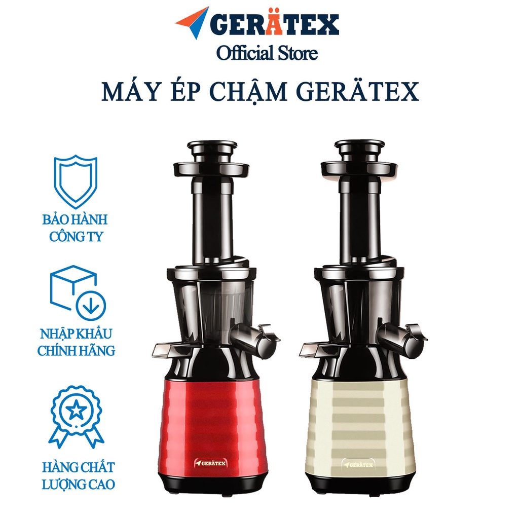 Máy ép chậm Gerätex chất lượng CHLB Đức - Máy ép trái cây hoa quả tốc độ chậm chất lượng cao