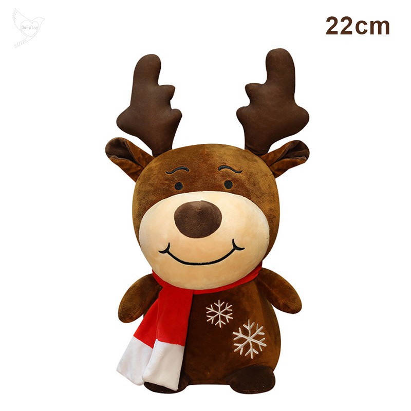 [d] Christmas Plush Toy Elk Doll Stuffed Animal Birthday Doll Pillow for Children Girl Women