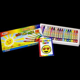 10 hộp bút sáp 18 màu WinQ (bút sáp thơm 18 màu)