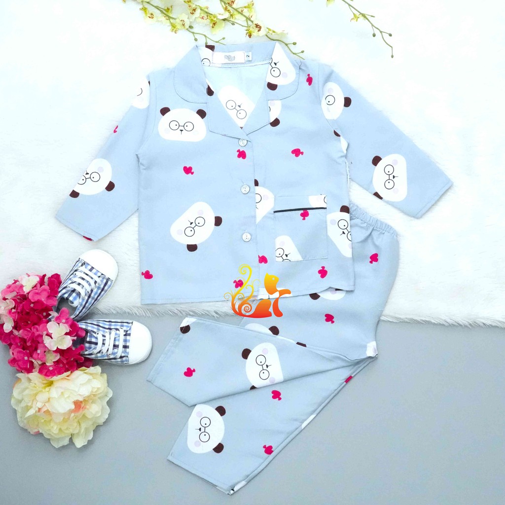 Đồ Bộ Mặc Nhà &quot;Gấu bánh bao&quot; Pijama Kate Thái Quần Dài - Cho Bé 8-38kg.