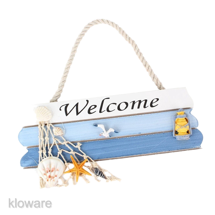 Biển hiệu Welcome bằng gỗ treo tường trang trí