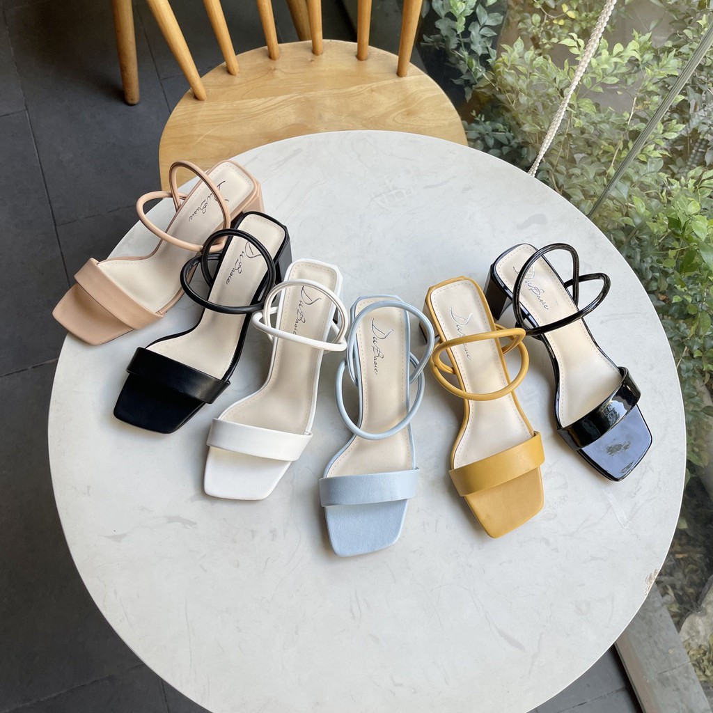 GIÀY SANDAL NỮ QUAI NGANG THỜI TRANG CAO 6 CM