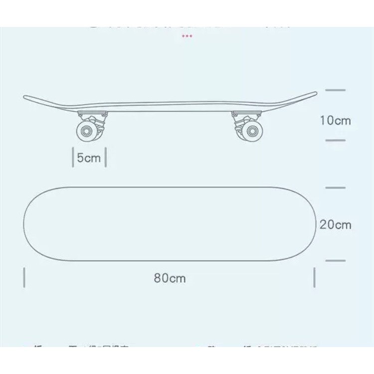 Ván Trượt Skateboard Ván Trượt Thể Thao Có Đèn Led Phát Sáng - Mặt Nhám