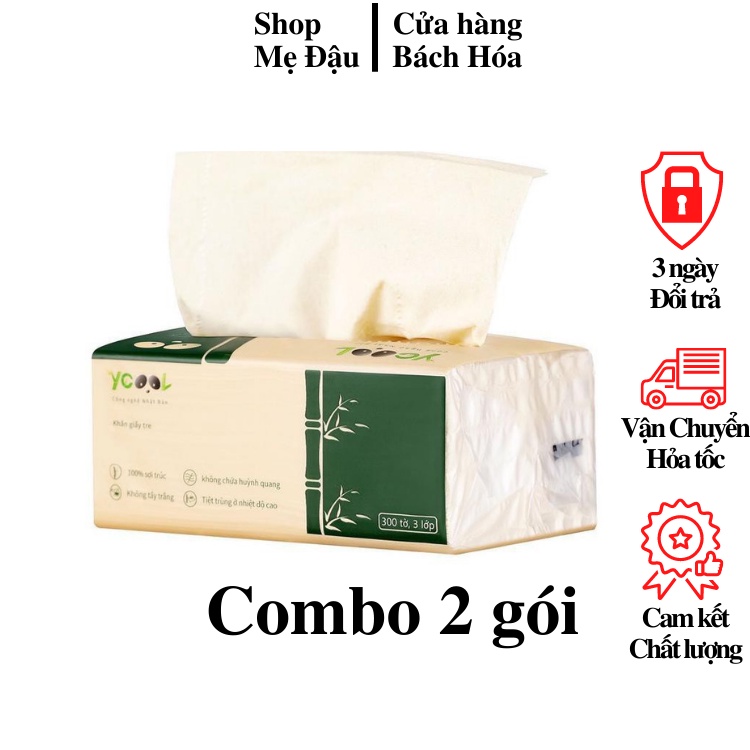 SALE Combo 2 gói giấy sợi tre cao cấp 1 gói 300 tờ (Siêu HOT)