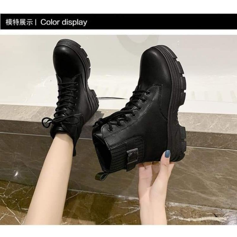 giày boot 👢 Freeship 👢 Giày bốt cổ cao độn đế chuẩn loại 1 xịn full hộp