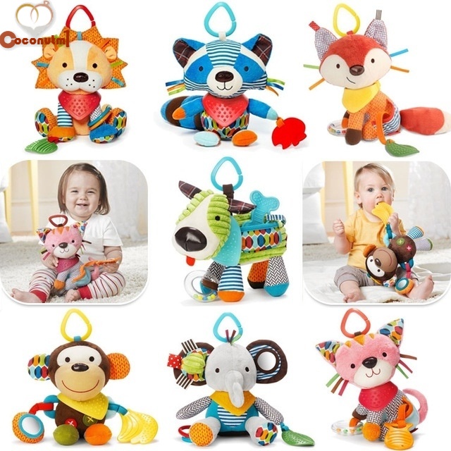 Đồ Chơi Thú Nhồi Bông Mềm Mại Treo Nôi/Xe Đẩy Em Bé Đa Năng