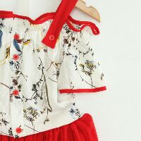 Set áo váy bé gái xinh xắn