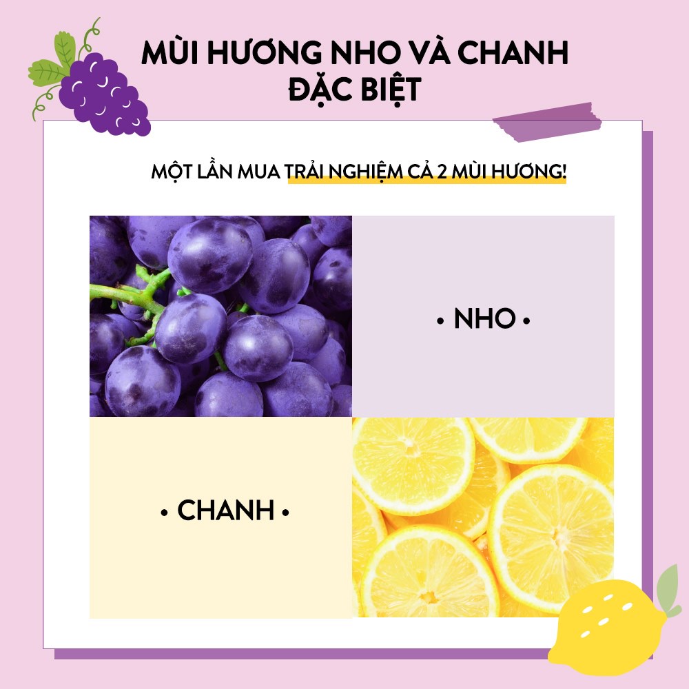 [Phiên bản giới hạn] Bộ đôi Mặt nạ ngủ dành cho môi Laneige Lip Sleeping Mask Grape &amp; Lemon 8G