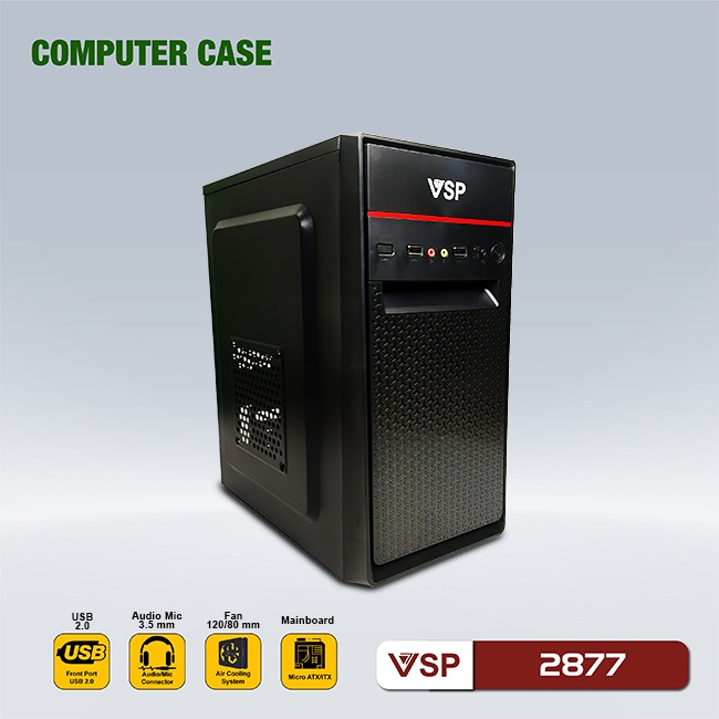 Vỏ Case máy tính VSP 2877 ( chuẩn Matx )