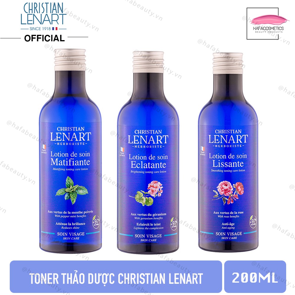 Toner thảo dược Christian Lenart Toning Care Lotion 200ml