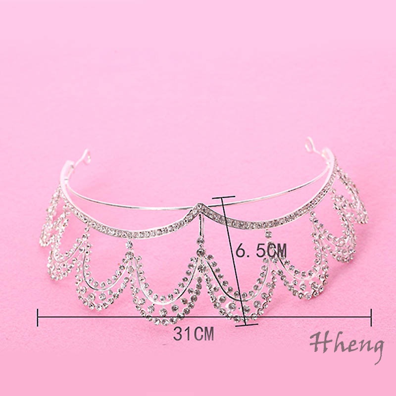 YADORNOS Vương Miện Cài Tóc Đính Đá Pha Lê Sang Trọng Cho Cô Dâu