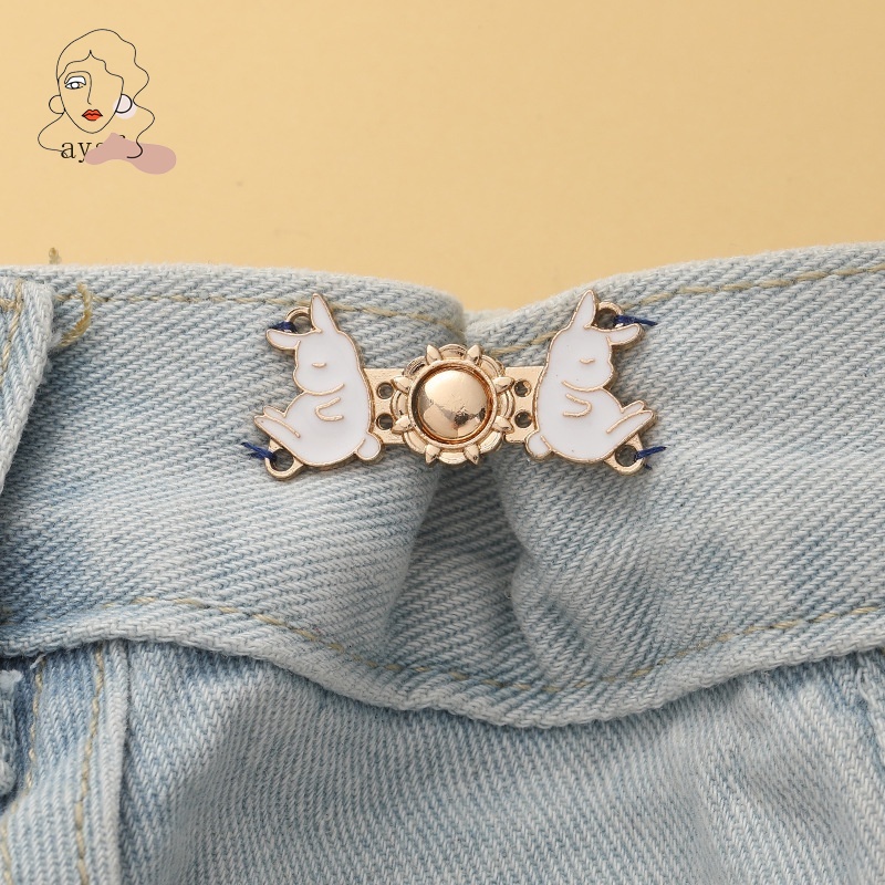 Bộ Nút Bấm Điều Chỉnh Thắt Lưng Bằng Kim Loại Phong Cách Retro