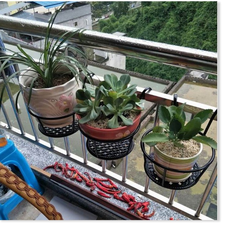 Combo 5 giỏ treo chậu hoa ban công bằng sắt